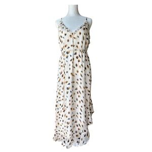 Here Comes The Sun Slip Maxi Dress Wedding Party Cheetah Print Size L